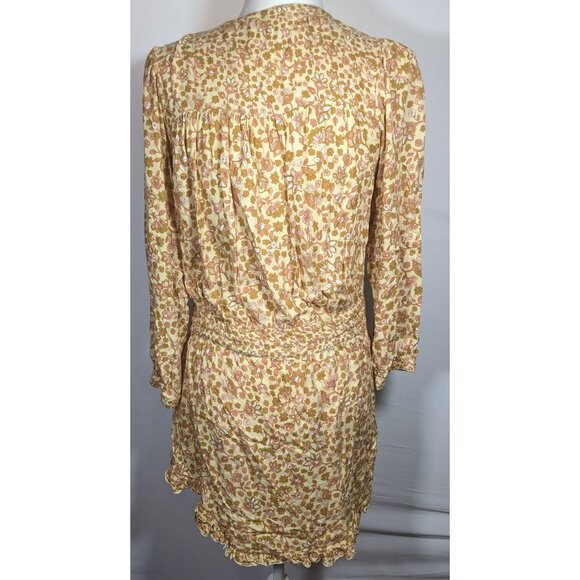 Barefoot Blonde Joni Play Dress Neutral Floral With Drawstring Waist - Picture 9 of 9